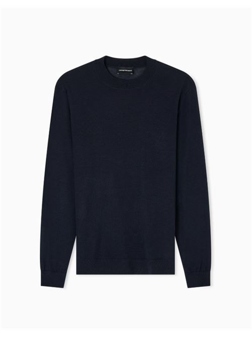 MAGLIONE IN LANA VERGINE EMPORIO ARMANI | EM001957.AF14114UB118 IC. 0920 BLU NAVY